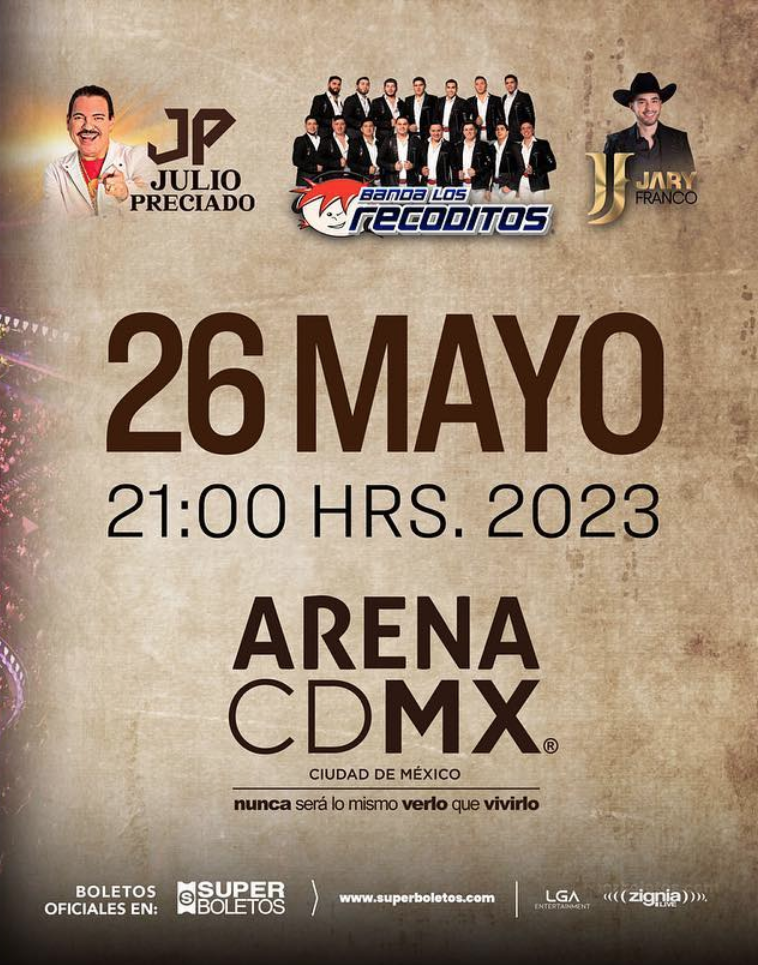 $!Banda El Recodo y Julio Preciado se presentan este viernes en la Arena Ciudad de México