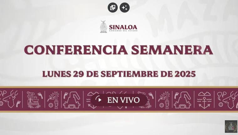 Conferencia semanera del Gobernador Rubén Rocha Moya.