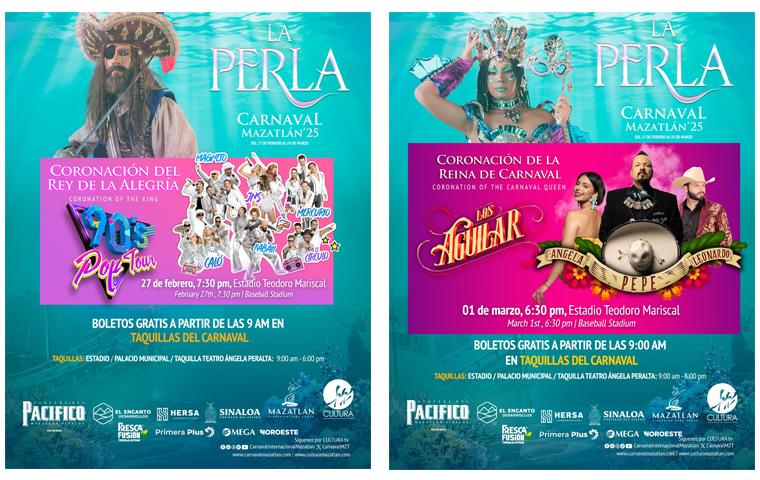 Llegarán Los Aguilar y 90’s Pop Tour como suplentes para el Carnaval de Mazatlán; entradas serán gratuitas