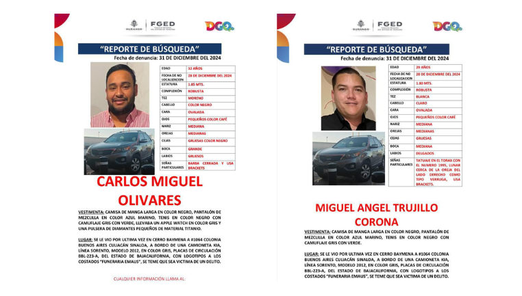 Desaparecen dos hombres duranguenses en la colonia Buenos Aires, en Culiacán