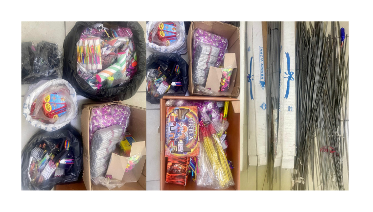 Protección Civil decomisa 115 kilos de pirotecnia, en Culiacán