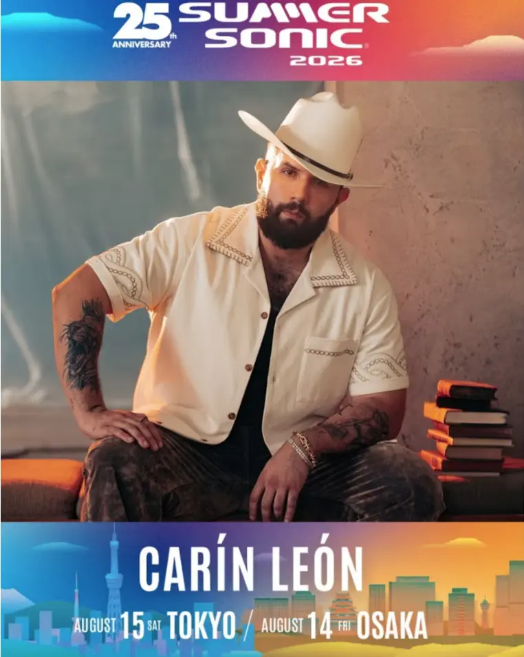 $!Cantará Carín León a los japoneses, dentro del ‘Summer Sonic Festival 2026’
