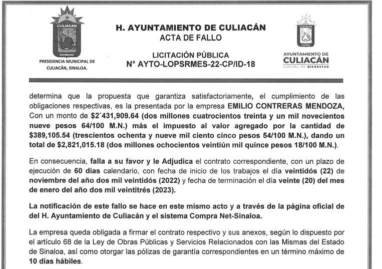 $!Guarda Gámez Mendívil proyectos para inaugurarlos después en Culiacán