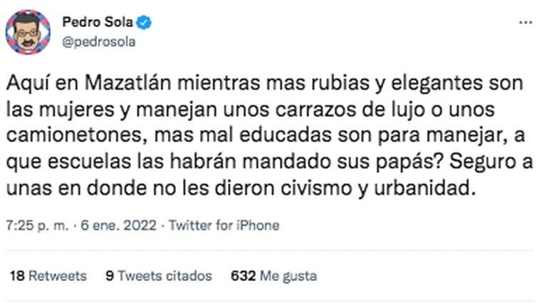 $!Tachan de clasista a Pedro Sola por declaraciones sobre el Estado de México