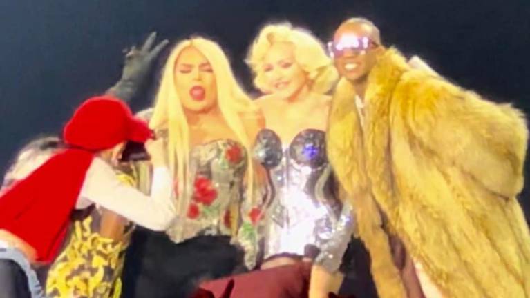 La influencer Wendy Guevara departe con Madonna en su tercer concierto en la Ciudad de México.