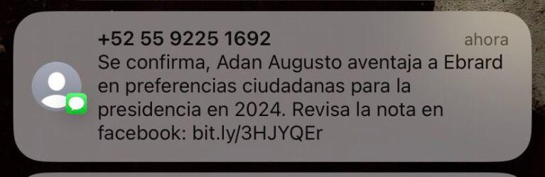 $!Mensajes de texto promueven aspiraciones de Adán Augusto; afirman que suben sus preferencias