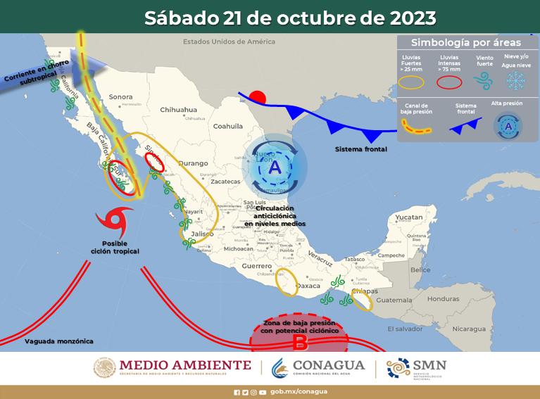 $!Se forma la tormenta tropical Norma y podría estar frente a Sinaloa el domingo