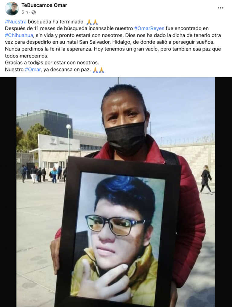 $!‘Nuestra búsqueda terminó’, Omar volverá sin vida a casa