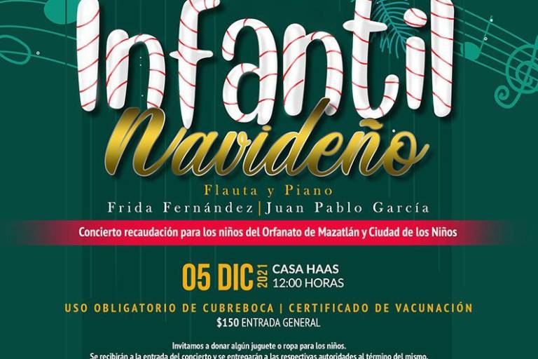 Concierto Navideño Infantil con causa, este domingo en Mazatlán