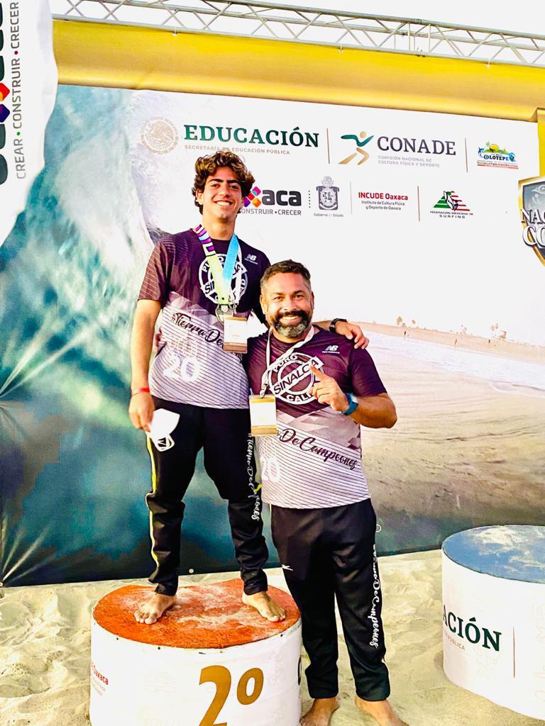 $!La delegación sinaloense de surfing conquista su primera medalla en los Juegos Nacionales