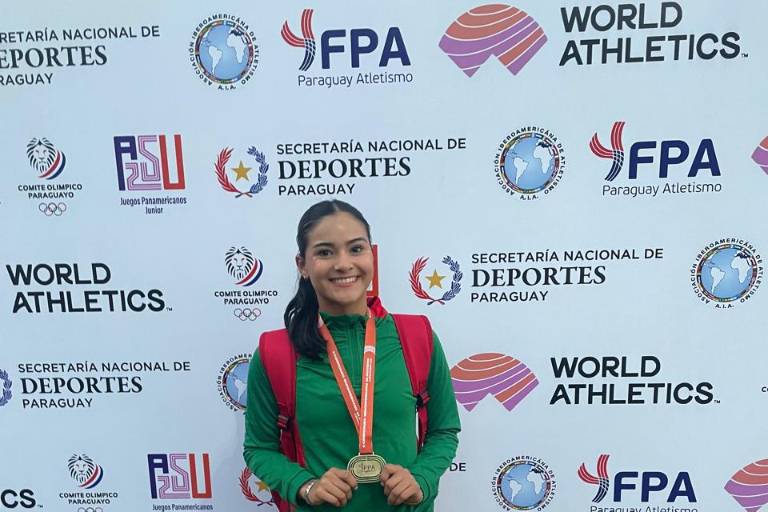 ¡Es de bronce! La mazatleca Jennifer Valeria Tirado Chavarín sube al podio del Iberoamericano de Atletismo Sub 18