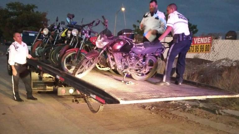 Las motos aseguradas.