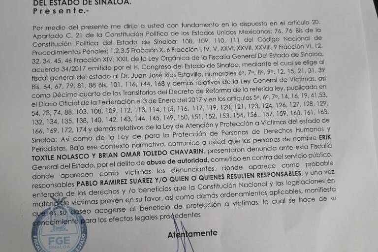 Denuncian periodistas por abuso de autoridad a elementos de la Policía Municipal de Mazatlán