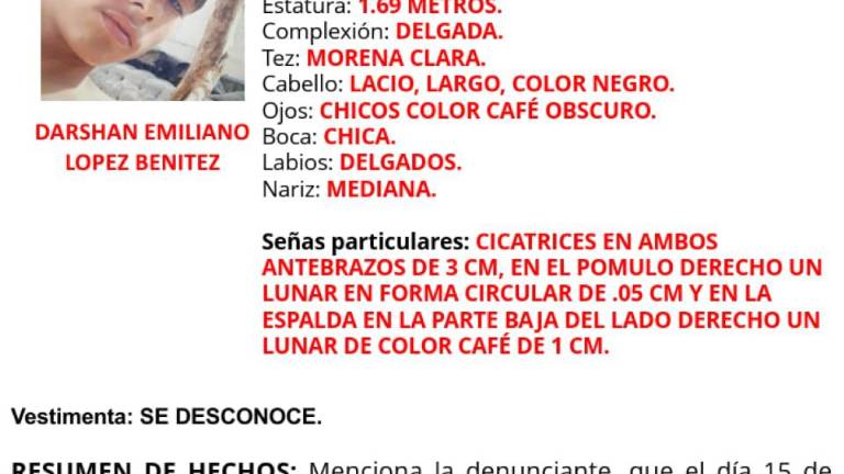 La FGE activó la Alerta Amber por la desaparición de un menor de 14 años.
