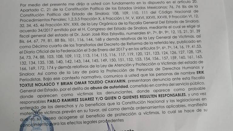 Denuncian periodistas por abuso de autoridad a elementos de la Policía Municipal de Mazatlán