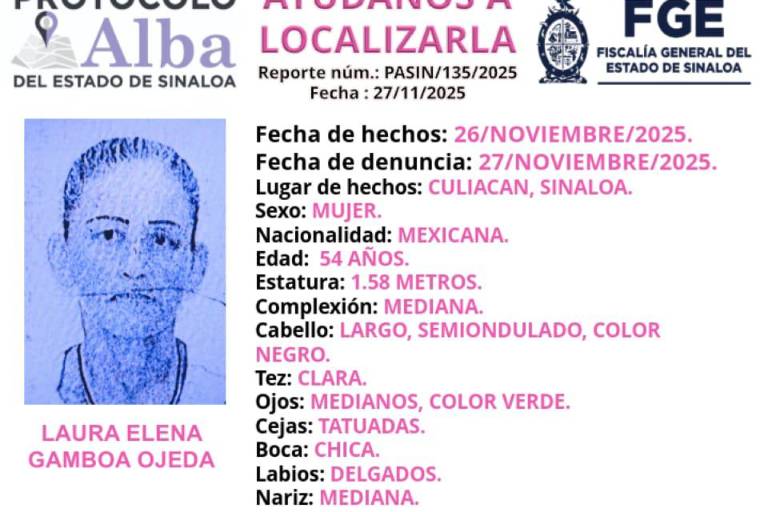 Activan Protocolo Alba por mujer privada de la libertad tras homicidio en Aguaruto