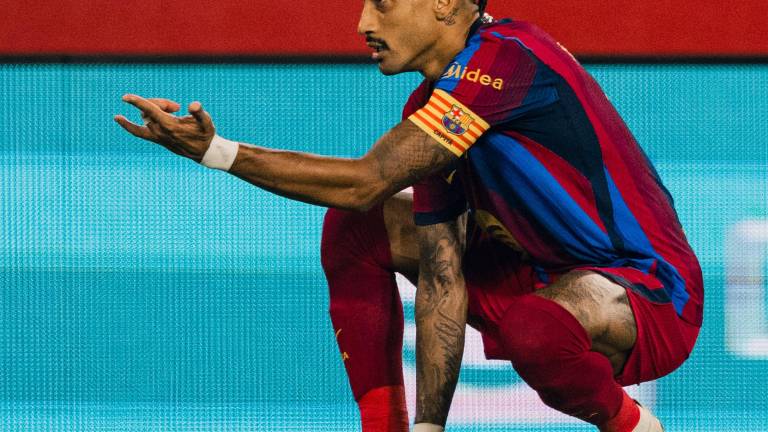 Raphinha está en gran momento goleador y lo demostró con tres goles ante el Sevilla.