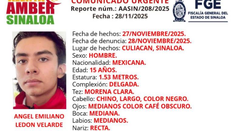 Ángel Emiliano fue visto por última vez en el Fraccionamiento Stanza Toscana.