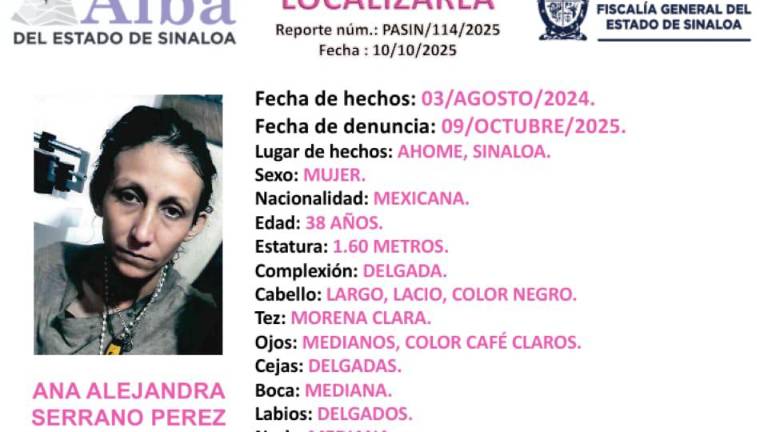 La FGE activó el Protocolo Alba para la localización de Ana Alejandra.