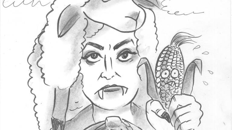 Altagracia Gómez, con piel de oveja