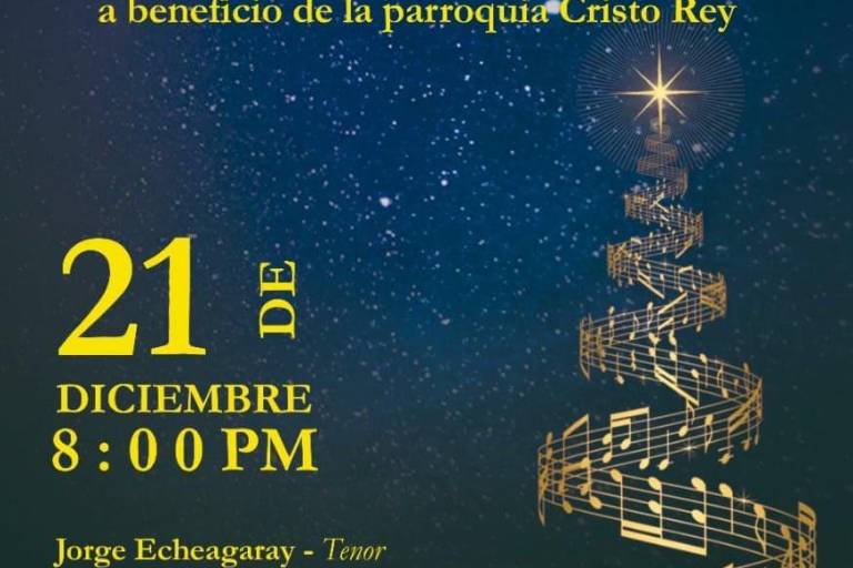 Jorge Echeagaray ofrecerá un concierto en pro de la Parroquia Cristo Rey