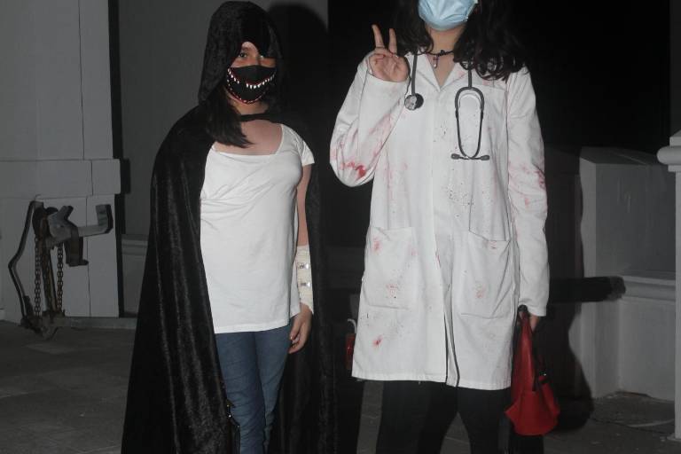 Vecinos del Fraccionamiento El Cid celebran el Halloween