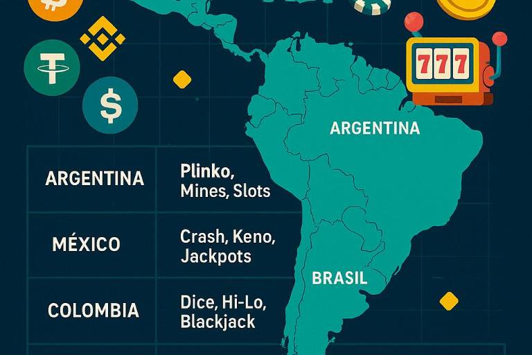Criptojuegos de casino en América Latina: tendencias y preferencias por país