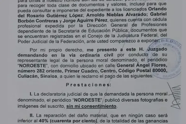 Desiste Cuén Díaz de demanda interpuesta contra Noroeste