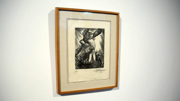 ’El crucificado’, obra de David Alfaro Siqueiros, está en el Museo de Arte de Sinaloa.