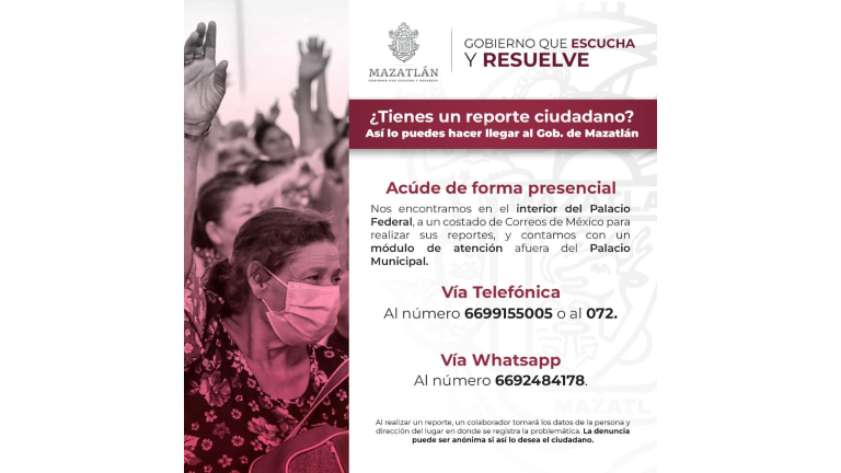 La Dirección de Atención Ciudadana puso a disposición los canales para poder realizar sus reportes.