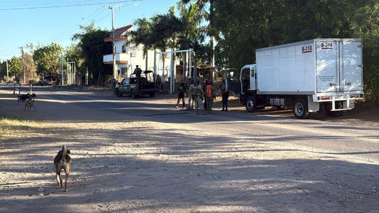 En el lugar quedó asegurado el camión de carga, que tenía un impacto de bala en el parabrisas.