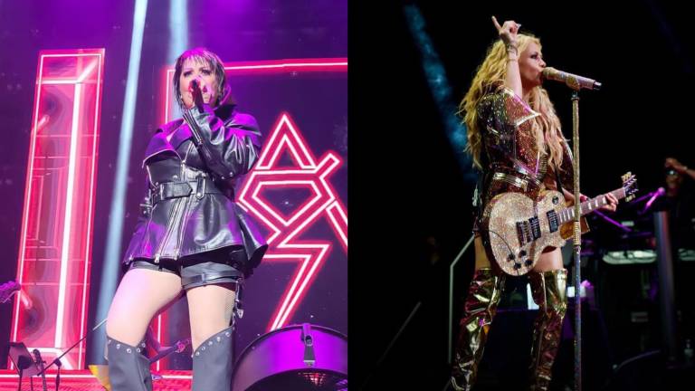 Alejandra Guzmán y Paulina Rubio demuestran sus indiferencias en el escenario.