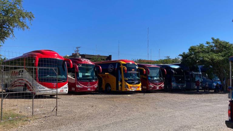 El estacionamiento frente al Acuario registró más de 100 camiones durante el Maratón Pacífico.