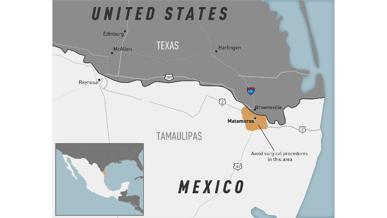 Los viajeros con estas infecciones se sometieron a procedimientos en clínicas en Matamoros, incluido el Centro Quirúrgico River Side y la Clínica K-3.