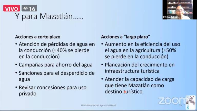 Rosalba Alonso habla de lo que viene para Mazatlán en una conferencia virtual con Jumapam.
