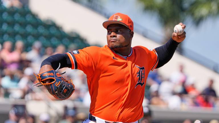 Framber Valdez lució efectivo en su debut en la pretemporada de los Tigres.