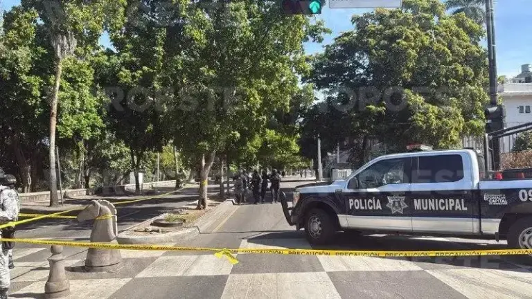 Zona del malecón de Culiacán donde dos diputados de Movimiento Ciudadano fueron atacados a balazos.
