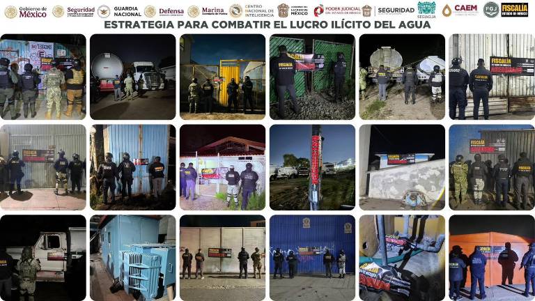 Operativo contra el robo de agua en el Estado de México.