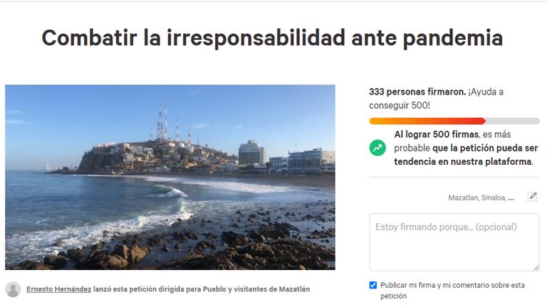 $!Piden con firmas no ir al baile de Olas Altas en Mazatlán para evitar Covid