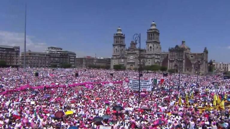 En febrero de 2023 miles marcharon contra el Plan B de Reforma Electoral promovido por AMLO.