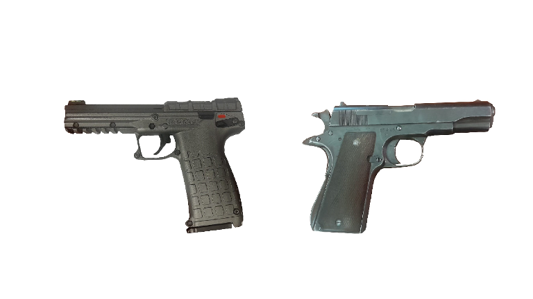 Las armas aseguradas.