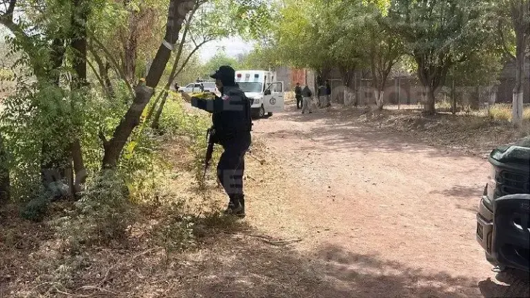 Autoridades resguardaron este jueves el área en el sector Santa Fe tras el hallazgo del cuerpo de Germán.
