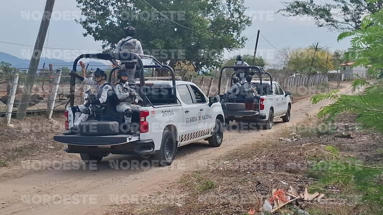 Fuerzas federales resguardan la zona de la fosa clandestina en El Verde, Concordia, mientras continúan las diligencias periciales.