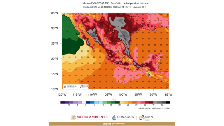 El reporte recalca que los sistemas meteorológicos ocasionarán intervalos de chubascos de 5 a 25 mm en Coahuila, Nuevo León, Sinaloa, Nayarit, Jalisco y Michoacán.