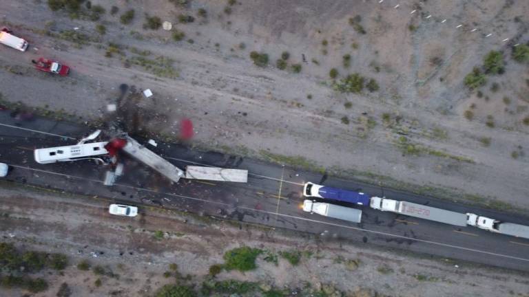 Imagen del accidente ocurrido en el norte de Sonora.