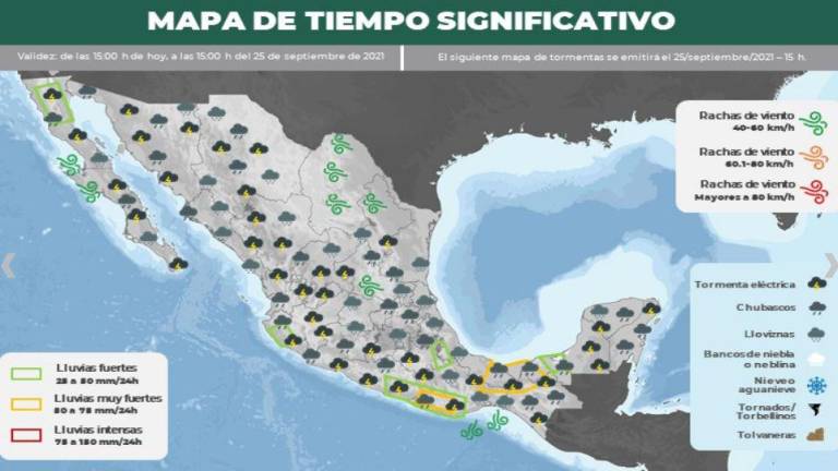Calor, cielo nublado y lluvias, el pronóstico para este sábado en Sinaloa