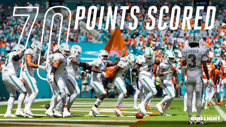 Miami Dolphins impone récord de franquicia con los puntos logrados.