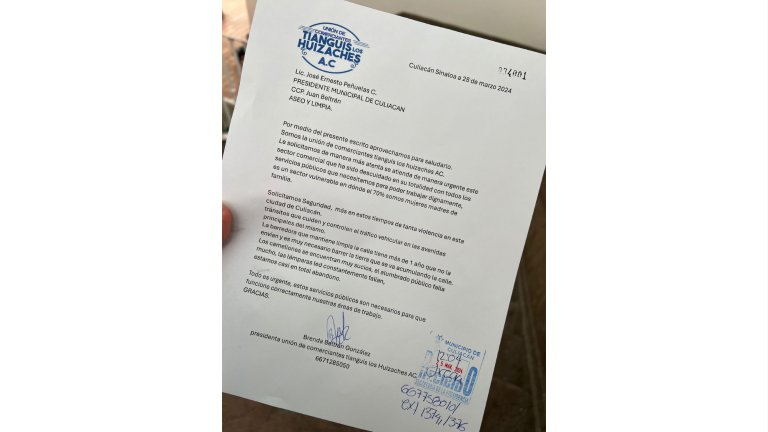 Denuncian comerciantes que Gobierno de Culiacán aún no atiende la seguridad en tianguis Los Huizaches