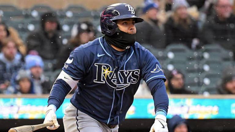Jonathan Aranda tuvo un sábado con par de remolcadas con los Rays.