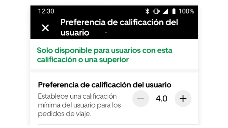 Después de cada viaje a través de la app, usuarios y conductores asociados podrán calificarse el uno al otro con el propósito de crear una mejor opción para ambos.
